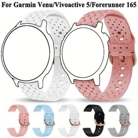 Resim Sunshine022 Garmin Venu Vivoactive 5 Forerunner 165 Huawei Galaxy Watch 7 6 5 4 Uyumlu 20mm Açık Mavi Silikon Spor Kayış 