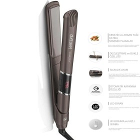Resim Arzum Vizon Renkli Saç Düzleştirici, parlak ve pürüzsüz saçlar için ideal, seramik plakalı 