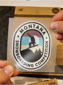 Resim Bay Etiket Hbg94 Snowboard Montana Yazili Etiket 