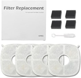 Resim Haustier WF013 Otomatik Seramik Kedi Su Sebili için Filtre Seti (4 Adet) 