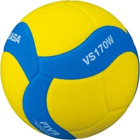 Resim Mikasa VS170W No 5 Sentetik Deri Voleybol Topu Mavi Sarı Mavi - Sarı 