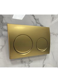 Resim Geberit Alpha20 Mat Gold Gömme Rezervuar Kumanda Paneli Soft Altın 