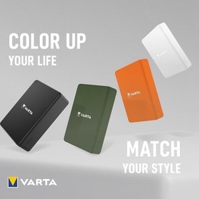 Resim VARTA Power Bank 5.000mAh, powerbank magnetico, Mag Pro Power on Demand, caricabatterie portatile con USB C, compatibile con MagSafe e Qi Standard (per compatibilità con iPhone e Android), arancia 