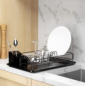 Resim Geseus Home Tek Katlı Tabaklık Bulaşıklık Mat Siyah KB006S 