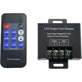 Resim Serfhyff LED Tek Renkli Dimmer Kablosuz LED Denetleyici 11 Anahtar Uzaktan Kumanda LED Şeridi Için Parlaklık Anahtarını Ayarlama DC12V-24V (Yurt Dışından) 