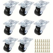 Resim Dashanshop 40 Adet 1 İnç Kauçuk Tabanlı Evrensel Tekerlek Bilgisayar Dolabı Ofis Mobilya 