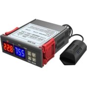 Resim STC-3028 12V LCD Ekranlı Nem Sıcaklık Kontröl Termostatı 