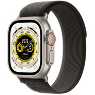 Resim APPLE Watch Ultra GPS + Cellular 49 mm MQFW3TU/A Titanyum Kasa ve Siyah/Gri Trail Loop - S/M 