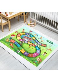 Resim Carpdress Sayı Desenli Kaydırmaz Oyun Halısı 100 X 150 Cm 