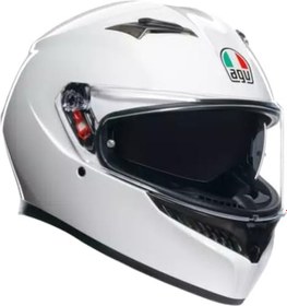 Resim AGV K3 Motosiklet Kaskı Kapalı Kask Mono White 