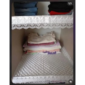 Resim Kaizen Carpet Krem 35 cm Derinlik x 10 mt Boy Gold Su Taşı Detaylı Lüks Saten Kapitone Raf Örtüsü / Çekmece Örtüsü / Dolap İçi Örtü / Vintage Sınırlı Üretim Özel Seri Saten Raf Örtüsü 