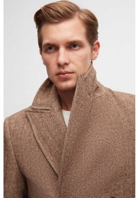 Resim Ds Damat Regular Fit Kahverengi Balıksırtı Kruvaze Palto 3hf0832200151 Kahverengi 
