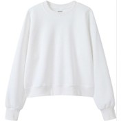 Resim Edwardest 2025 Kadın Sonbahar Ve Kış Yeni Ağır 350g Kısa Kadın Sweatshirt'ü Beyaz 