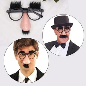 Resim Eğlenceli Kılık Değiştirme Kaş Bıyık Mizah Gözlüğü 9X13 cm 