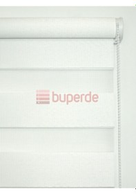 Resim Buperde Beyaz Eko Bambu Zebra Stor Perde 