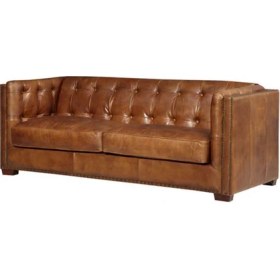 Resim 3A Mobilya Vintage Light Brown Leather 3A Tuxedo Kanepe 
