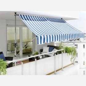 Resim Sunfun Teleskopik Tente Mavi-Beyaz 250x130 cm 