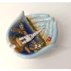 Resim Küllük Kül Tablası Seramik El Görünümlü Türk Bayraklı Ev Ofis Dekor 