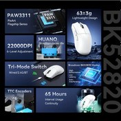 Resim Oldfriend Attack Shark X11se 59g Ultra Hafif Bantli Beyaz Kablosuz Rgb Manyetik Sarj Oyun Faresi Diğer 