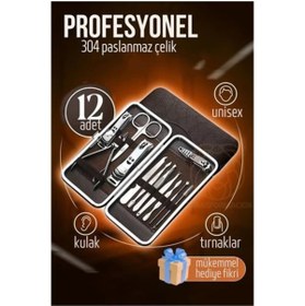 Resim tetikteknoloji BFS Manikür Seti Pedikür Kulak Yüz Bakım Kiti Profesyonel 304 Çelik Krom 