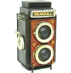 Resim Dekoratif Metal Fotoğraf Makinesi Kumbara C0323-1 
