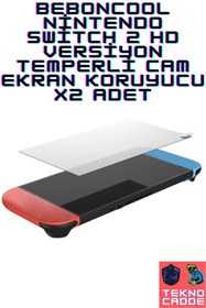 Resim beboncool Nintendo Switch 2 HD Temperli Cam Ekran Koruyucu x2 ADET 