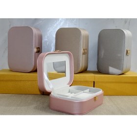 Resim Deri Kaplamalı Makyaj ve Takı Kutusu 