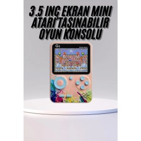 Resim Game Box Mini 500 Adet Retro Oyun Taşınabilir Oyun Konsolu 