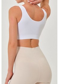 Resim Mistirik Rosella Model Kalın Askılı Esnek Pedsiz Spor Sütyen Beyaz Renk/1 Beyaz 