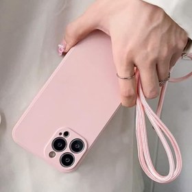Resim Coverzone Samsung Galaxy S22 Ultra ile Uyumlu İpli Boyun Askılı Silikon Kılıf Kadife İç Yapılı Dulcet Epiphany boyun çapraz asılabilen İpli Kılıf Pembe 