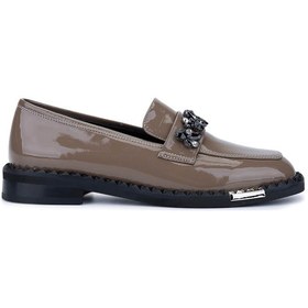 Resim Tamer Tanca Kadın Hakiki Deri Vizon Rugan Loafer Ayakkabı 566 3297 Bn Ayk Sk25-26 Vızon Krsk Rgn Vizon 