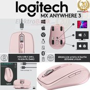 Resim LOGITECH MX ANYWHERE 3 KOMPAKT KABLOSUZ MOUSE PEMBE 910-005990 