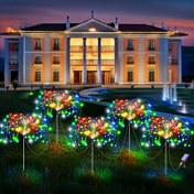 Resim 5 adet Güneş Enerjili Havai Fişek Işıkları - 8 Mod, Akıllı Sensör ve Anahtar, 400/300 LED Bahçe Işıkları, Partiler, Düğünler, Doğum Günleri, Noel, Sevgililer Günü ve Dış Mekan Dekorasyonu için, Dış Mekan Aydınlatması | Renkli Havai Fişek Tasarımı | Güneş Enerjili Işıklar, Havai Fişek Partisi Işıkları 