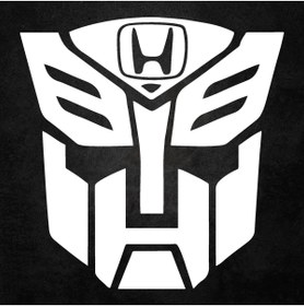 Resim Akçay Sticker Honda Transformers Sticker Honda Oto Sticker Araba Sticker Beyaz 15cm X 13cm 