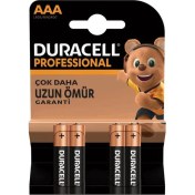 Resim Duracell Alkalin Professional Aaa İnce Kalem Pil 4'lü Paket 