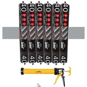 Resim Selsil Sosis Pu Mastik 600 Ml. Gri 5 Adet ,sosis Tabancası 600 Ml Gri 