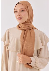 Resim Mirsoy Scarf Halka Desen Parlak Jakar Şal - Kum Beji Kum Beji 