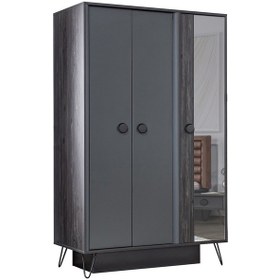 Resim Black New Genç Odası, Dolap Karyola Komodin Şifonyer (512891052) Antrasit 