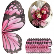 Resim 20 adet/10 Set, Kelebek Paketleme Kağıdı, Su Geçirmez Buket Paketleme Kağıdı, Düğün Doğum Günü Florist DIY El Sanatları Kelebek Buket Aksesuarları için Uygun, Sevgililer Günü, Anneler Günü, Yıldönümü ve Diğer Durumlar için İdeal Dekorasyon 
