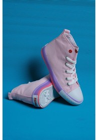 Resim Rock 575 Unisex Konçlu Kanvas Çocuk Sneaker 001 