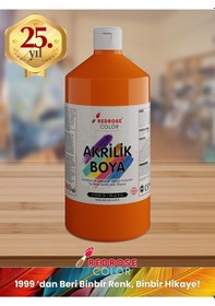 Resim Red Rose Turuncu Akrilik Boya 1 KG 