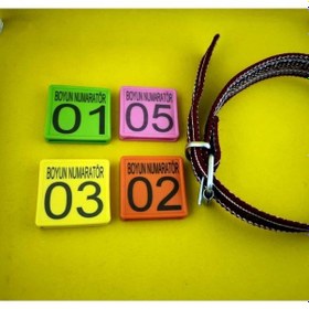 Resim Baltaş Küçükbaş Hayvan Boyunluk Kemer Ve Numaratör Takımı Kemer + Numaratör Turuncu 175 Adet 