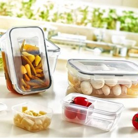 Resim Plastart Fresh Box Dikdörtgen 3'lü Saklama Kabı - 400 ml + 800 ml + 1,4 lt 