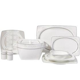 Resim Korkmaz Bone Selection 60 Parça Kare Yemek Takımı A8437 