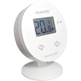 Resim Mars S5 Kablosuz Oda Termostatı Ölçüm Şekli Dijital Ekran ile Modern Tasarım 
