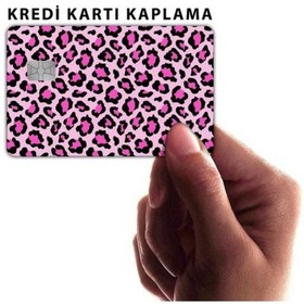 Resim Pembe Leopar - Papara Tosla Kart Kaplama Stickeri Kredi Kartı Için Uyumlu Diğer 