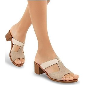 Resim Muya Ceria 31010-045 Topuklu Kadın Terlik Krem 36-40 001 