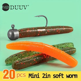 Resim DUUV 20 Adet/paket Senko Solucanları - Wacky Rig Için Yüzen Bass Balıkçılık Yemi - Gerçekçi Sallanma Hareketi Ile Yumuşak Yapay Yem - Daha Fazla Balık Yakalamak Için Etkili Balıkçılık Takımı 