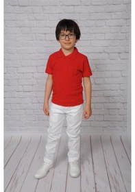 Resim Alm Erkek Çocuk Kırmızı T-shirt KIrmızı 