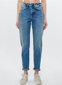 Resim Mavi Cındy Gölgeli Mavi Gold Shape Jean Pantolon 100277 84421 Mavi 